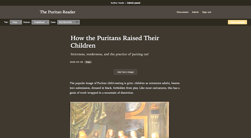 The Puritan Reader screenshot